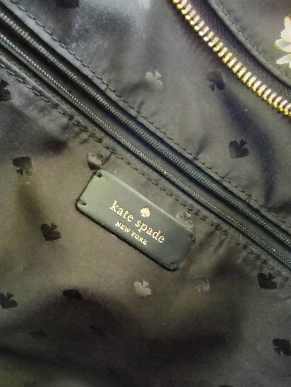 kate spade Black Daisy-Print Tote - Picture 7 of 7